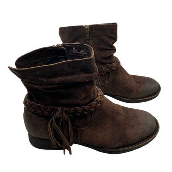 Born Abernath Leather Closed Toe Ankle Fashion Boots Size 9M Brown F12423 - Picture 1 of 7